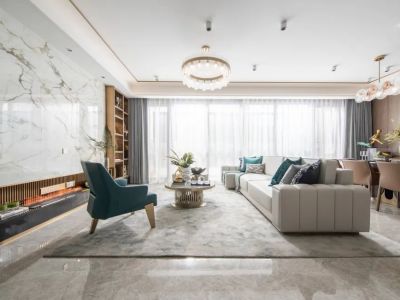 龙湖泱望现代风格128平米装修案例