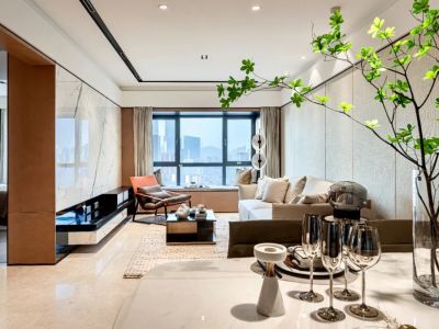 中海寰湖时代现代风格90平米装修案例