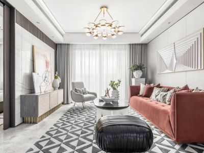 中海寰湖时代现代风格120平米装修案例