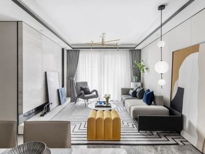 诺德姑苏上府现代风格117平米装修案例