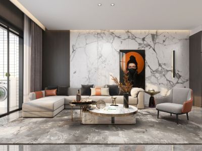 悦泰福里130㎡四居室现代简约装修案例