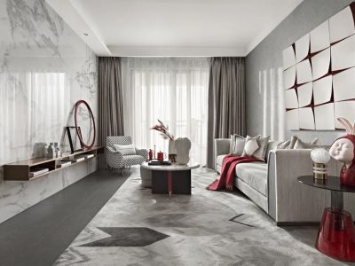 旭辉公元系萃庭现代风格106平米装修案例