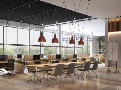 办公室简约风格1000平米装修案例