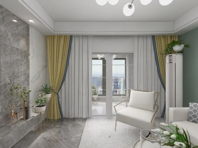 樊华似锦110平米现代简约风三居室装修案例