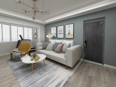 丽景花城99平米现代简约风三居室装修案例