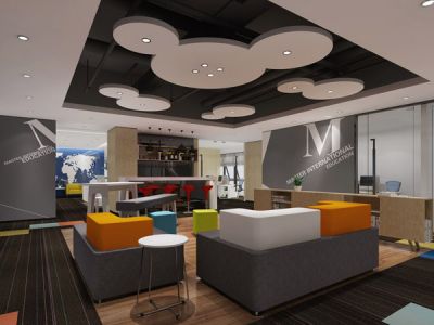 办公室现代风格1250平米装修案例