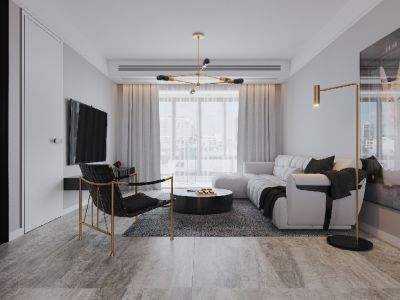 宝星华庭简约风格110平米三居室装修案例