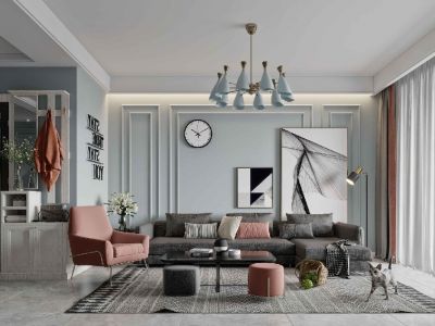 君汇雅居北欧风格132平米三居室装修案例