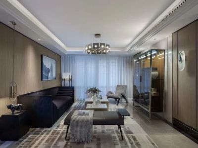 绿都蘇和雅集现代风格138平米装修案例