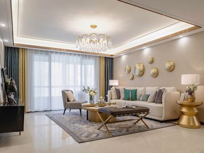 美的云筑现代风格106平米装修案例