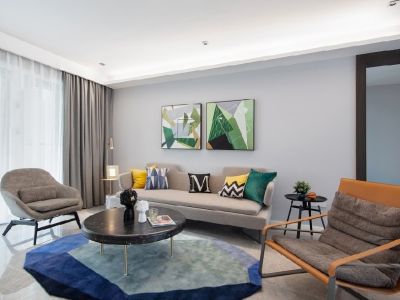 平潭·雍锦湾现代风格145平米三居室设计效果图案例