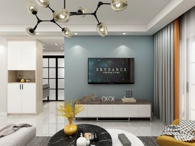 左海花园106平米现代简约风三居室装修案例