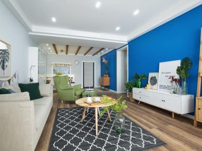 绿地香树花城125平三居现代风格装修案例