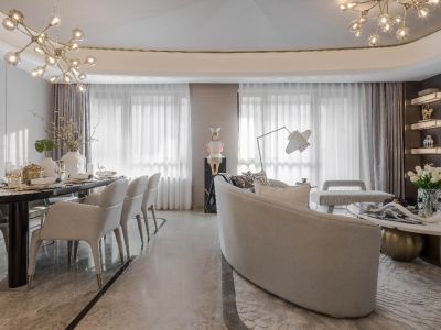 中海寰湖时代现代风格98平米装修案例