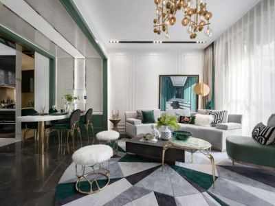 旭辉公元系萃庭现代风格106平米装修案例