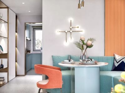 天鹅港华庭现代现代混搭风格115平米装修案例