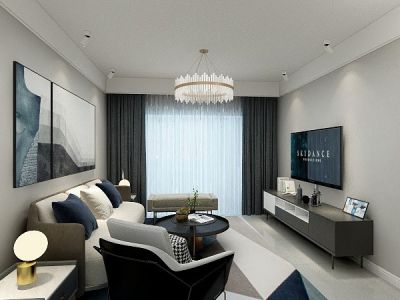 联投新安里100㎡现代简约三居室装修案例