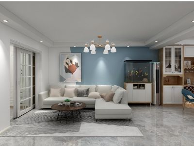 金水翠园现代风格132平米三居室装修案例