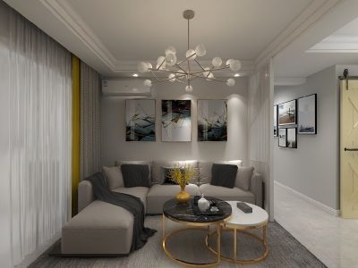 旭辉御府110㎡现代简约风三居室装修案例