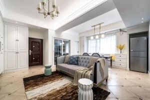 [绵阳东易日盛装饰]75平现代美式风装修，客餐厅打通，空间敞亮大气