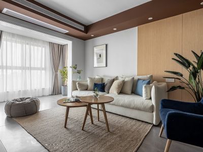 阳光·珑悦台简约风格130平米三居室设计效果图案例