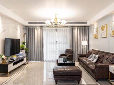 恒大城(A区)115平米简美风格三居装修案例