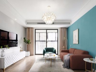 畅柳园北欧风格102平米三居室装修案例