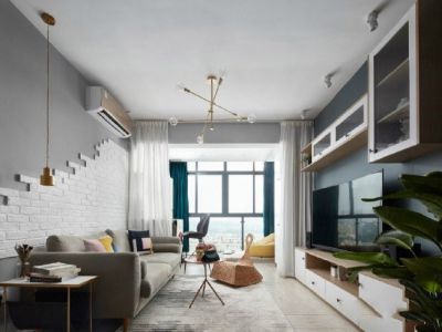 盛景嘉园北欧风格126平米三居室装修案例