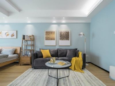 西城晶华简约风格106平米三居室装修案例