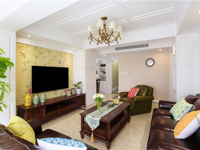 联盟新城128平三居美式风格装修案例