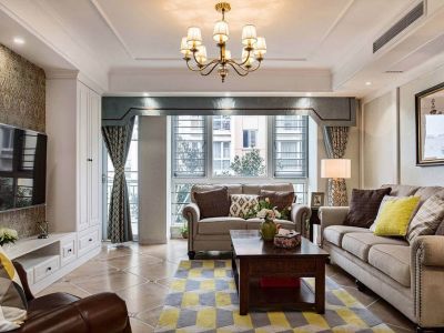 官苑8号美式风格116平米三居室装修案例