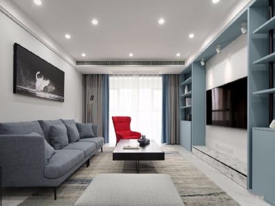 凌云居现代风格116平米三居室装修案例