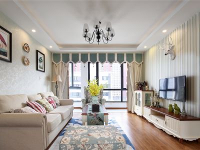 中梁云玺台美式风格135平米三室两厅装修案例