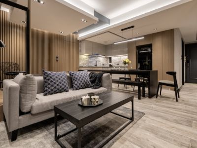 中枢小区100平米现代简约二居室装修案例