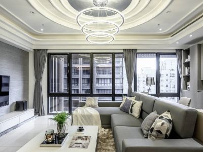 融创玉兰公馆150平米现代简约三居装修案例