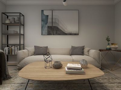 文一名门金隅100㎡现代极简风三居室装修案例