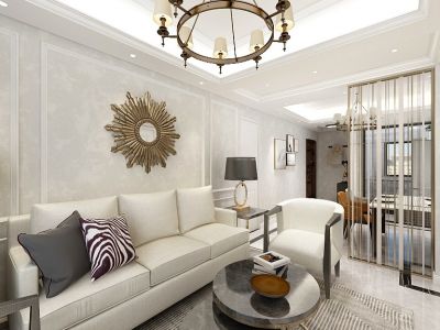 国际花都雏菊苑99㎡欧式风格三居室装修案例