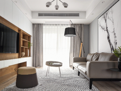 玉泉小区100㎡现代简约风三居室装修案例