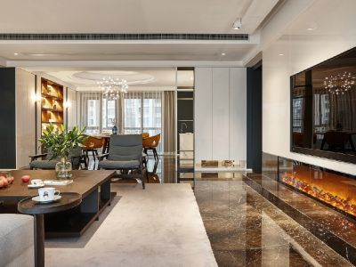 先城丽景120㎡现代简约风格三居室装修案例