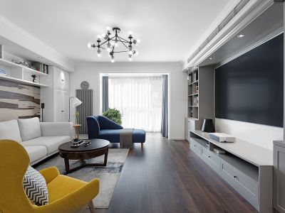 郑煤小区现代简约风120平米三室两厅装修案例