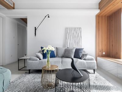 锦林俊域108㎡现代简约风三室两厅装修案例