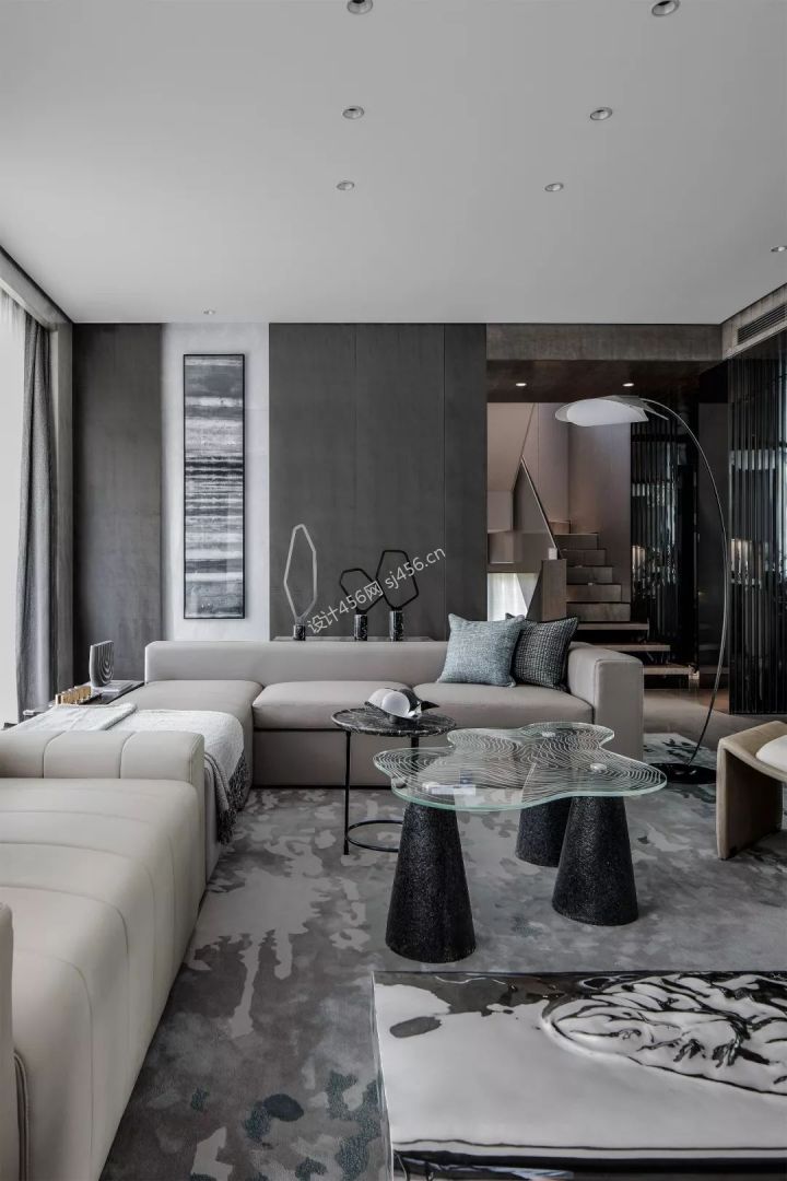 现代风格230平米客厅沙发效果图赏析