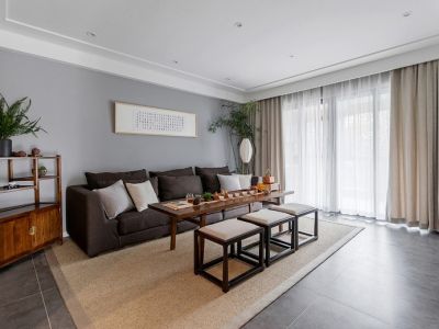 住宅·水晶榕著混搭风格137平米三居室设计效果图案例