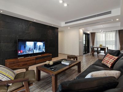 江海碧桂园三居117平现代风格装修案例