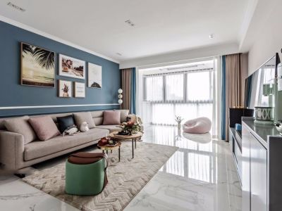 三里河花园北欧风格116平米三居室装修案例