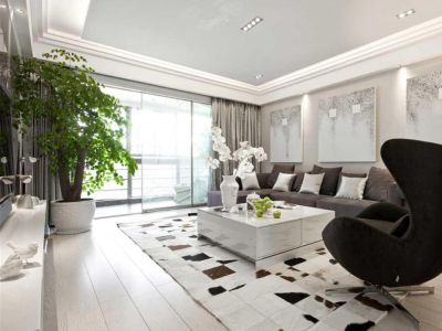 顺景新一居三居122平现代风格装修案例