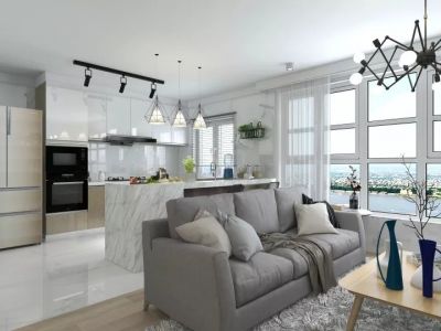 中海臻如府99平米北欧风格二居室装修案例