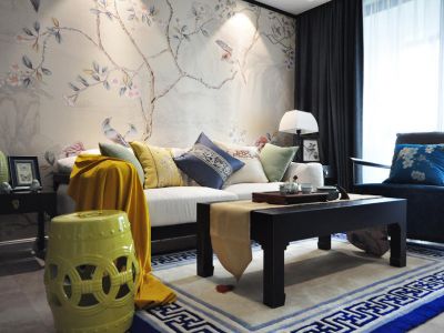 中信康城三居118平新中式风格装修案例