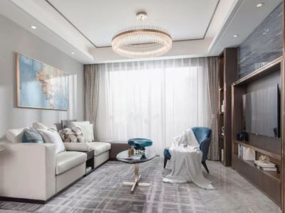 旭辉公元系弘庭现代风格94平米装修案例