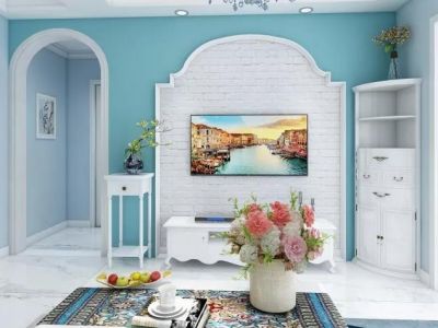 颐和工社110㎡地中海风格三居室装修案例